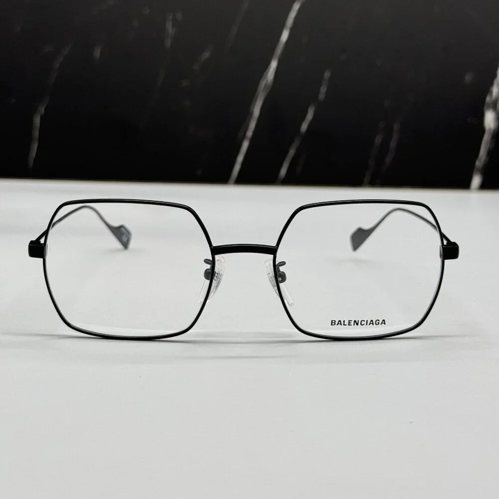 NEW BALENCIAGA BB0090O 001 SQUARE BLACK WOMEN EYEGLASSES BALENCIAGA
